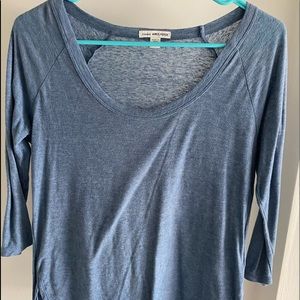 3/4 blue James perse top